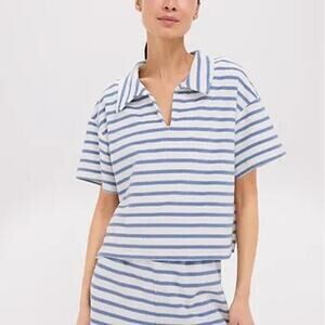 TUCKERNUCK BEACH Striped Terrycloth Tybee Top Size L NWT Retail $98 Tuckernuck